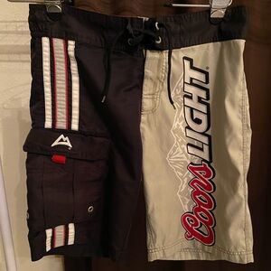 Vintage Coors light swimming trunks/board shorts